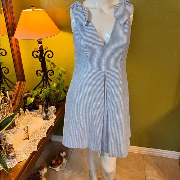 1901 Light Blue and White dress - Picture 3 of 13